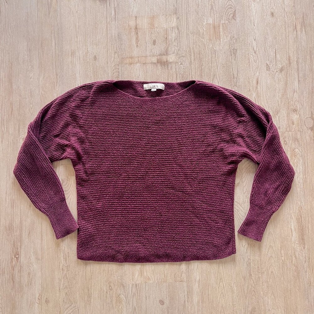 LOFT Boat Neck Sweater - Maroon